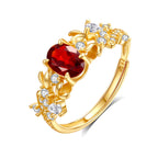 Ember Olive Silver Ring