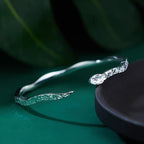 Snake-shaped Sterling Silver Bangle(S999)