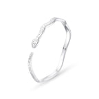Snake-shaped Sterling Silver Bangle(S999)