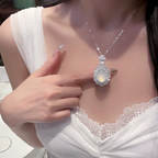 Magic Mirror Eye(Natural White Chalcedony S925)