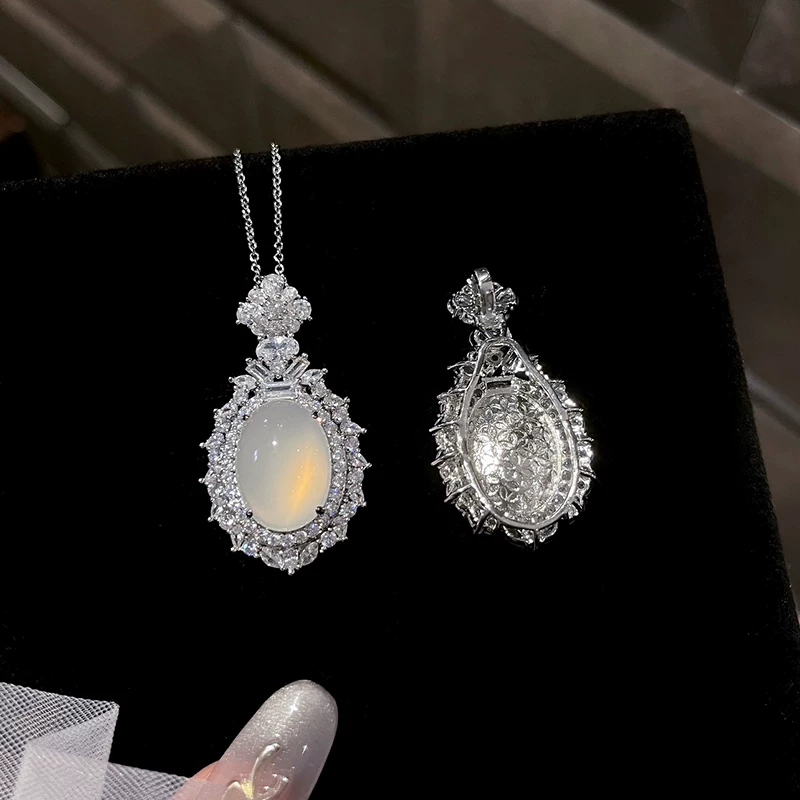 Magic Mirror Eye(Natural White Chalcedony S925)
