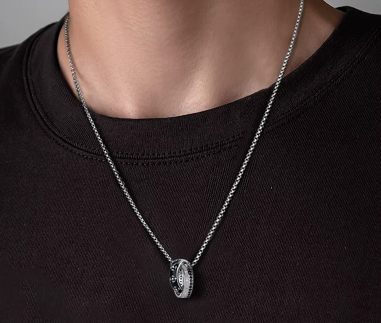 Knight Double Ring Necklace（S925）